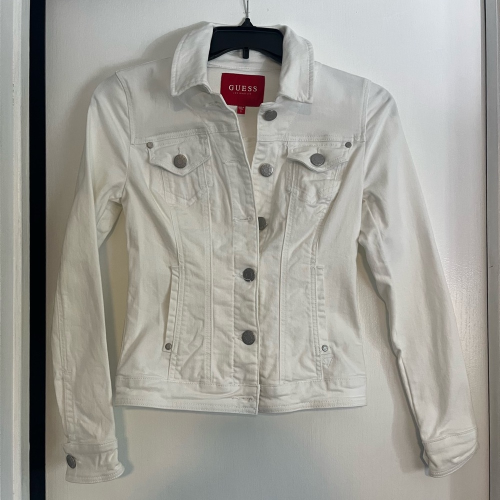 GUESS Women's White Jean Jacket